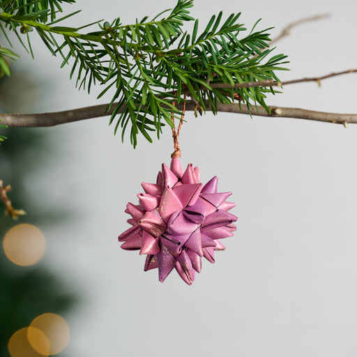 Supernova Folded Ball Ornament - Pink