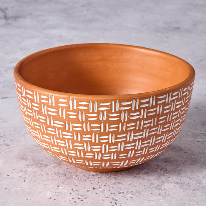 Lattice Lines Terracotta Bowl 2