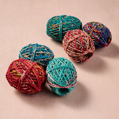 Recycled Sari Twine Balls