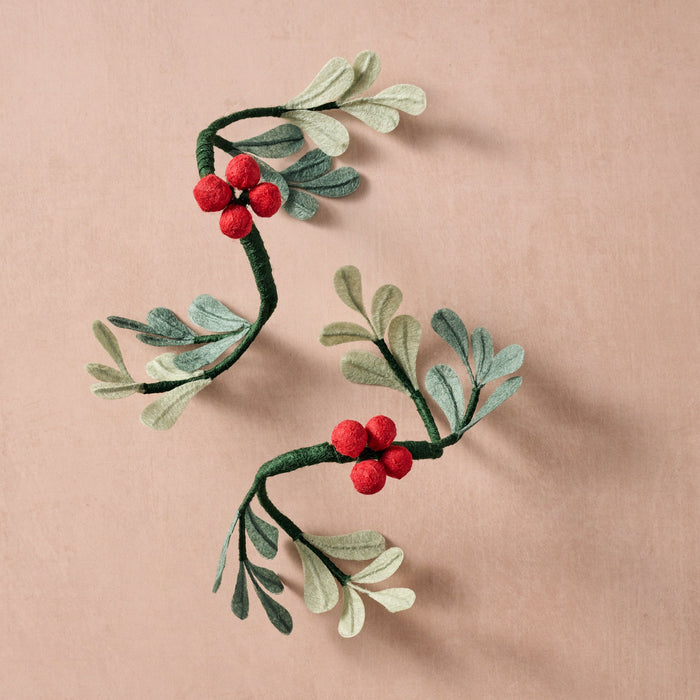 Ullasa Holly SIlk Paper Napkin Rings - Set of 2 1