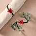 Ullasa Holly SIlk Paper Napkin Rings - Set of 2 thumbnail 2