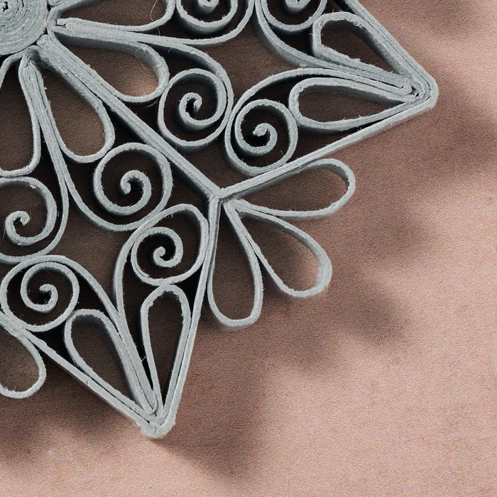 Kula Quilled Snowflake Ornament - Silver 4