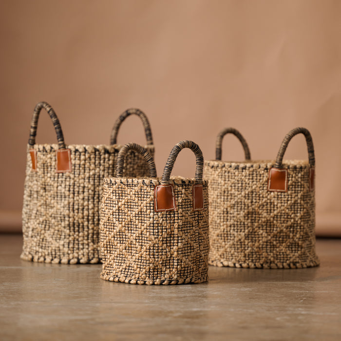 Bahana Handled Jute Basket 12" 5
