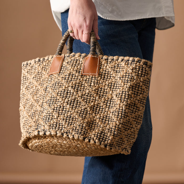 Bahana Handled Jute Basket 14" 4