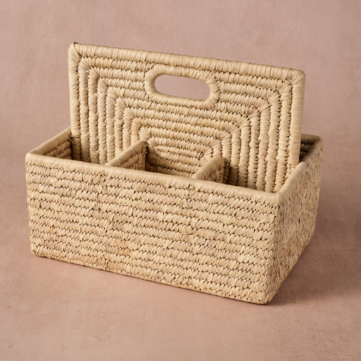 Pleta Woven Date Palm Leaf Utensil Caddy