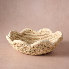 Seba Scalloped Palm Leaf Basket