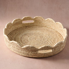 Seba Scalloped Palm Leaf Tray