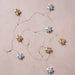 Veda Silver + Gold Metallic Star Palm Leaf Garland thumbnail 1