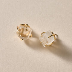 Chaya Clear Quartz Stud Earrings