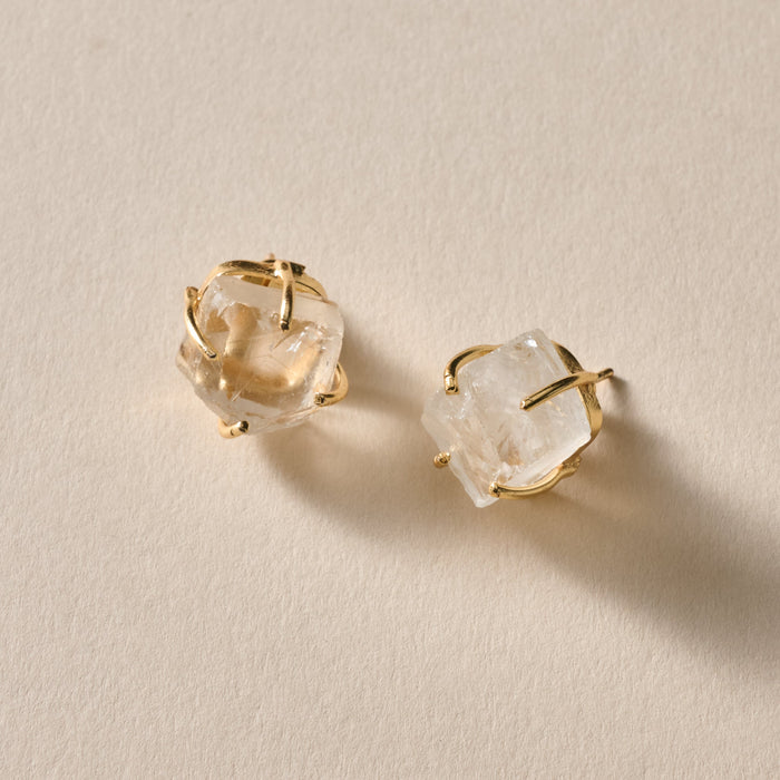 Chaya Clear Quartz Stud Earrings 1