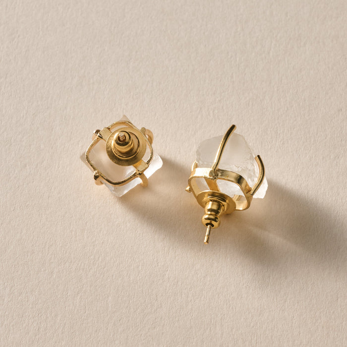 Chaya Clear Quartz Stud Earrings 3