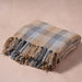 Naya Recycled Cotton Blanket - Gray, Tan, Blue thumbnail 1