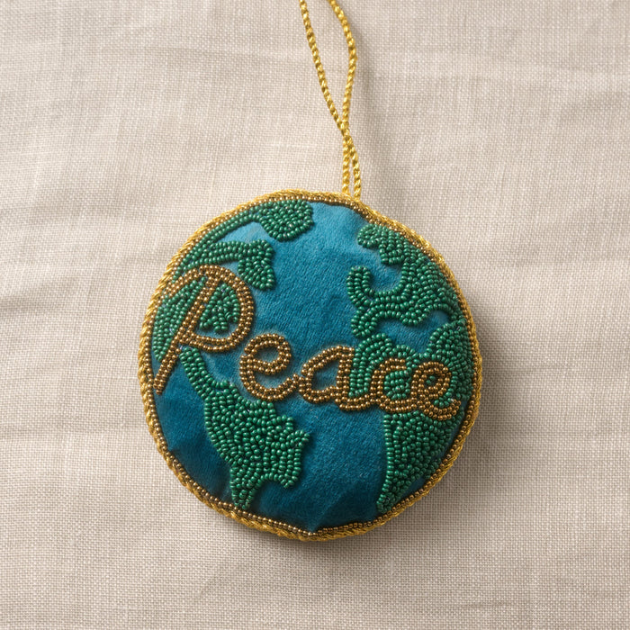 Arvi Beaded Ornament - Peace on Earth 3