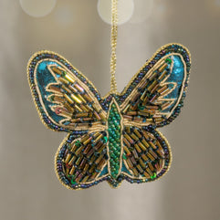 Arvi Beaded Ornament - Butterfly