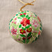 Ameer Paper Mache Ball Ornament - Floral on White thumbnail 2