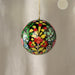 Ameer Paper Mache Ball Ornament - Floral on Dark thumbnail 1