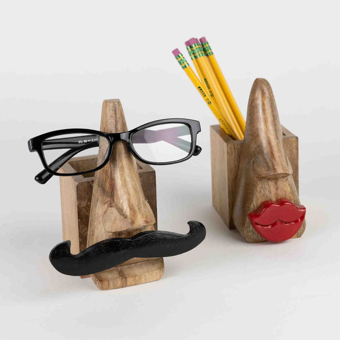 Mustache Eyeglass & Pencil Holder 3