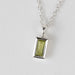 Peridot Silver Pendant Necklace thumbnail 4