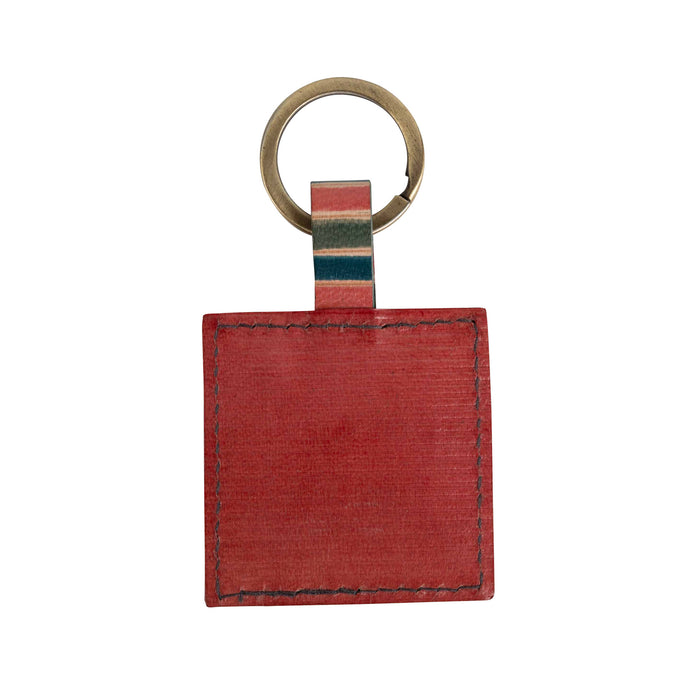 Shanti Square Leather Key Ring 1