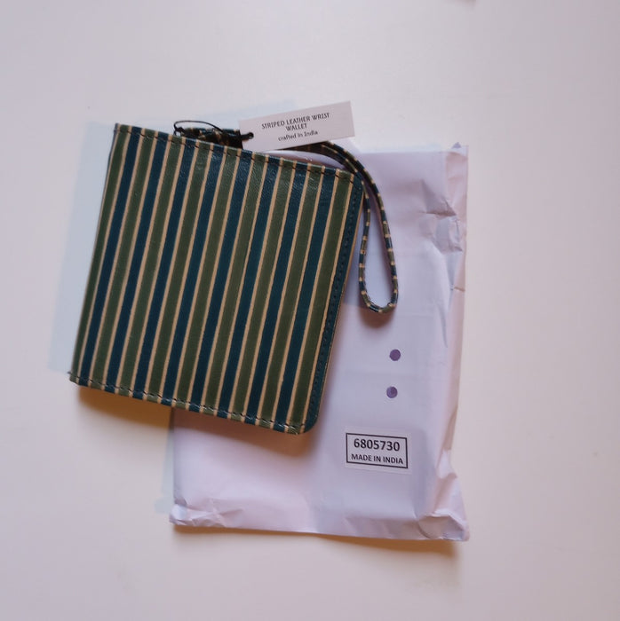 Shanti Striped Leather Wrist Wallet 5