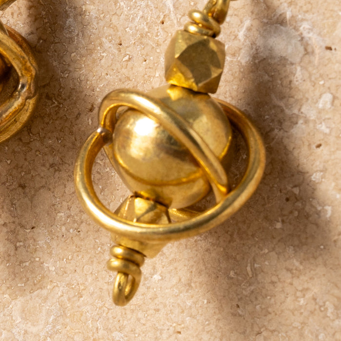 Atma Brass Globe Earrings 2