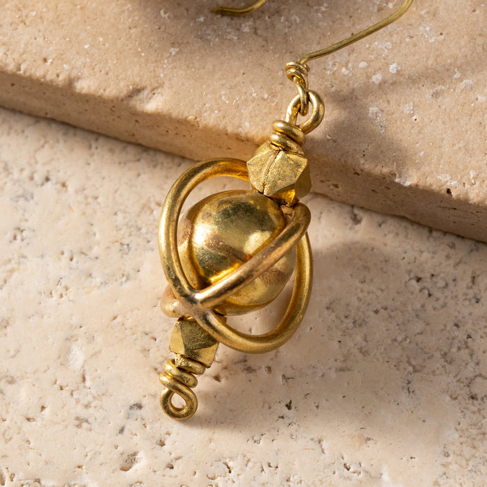 Atma Brass Globe Earrings 4