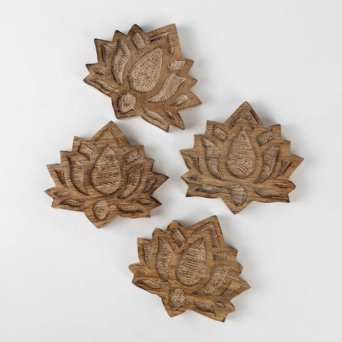 Lotus Blossom Coasters - Set of 4 2