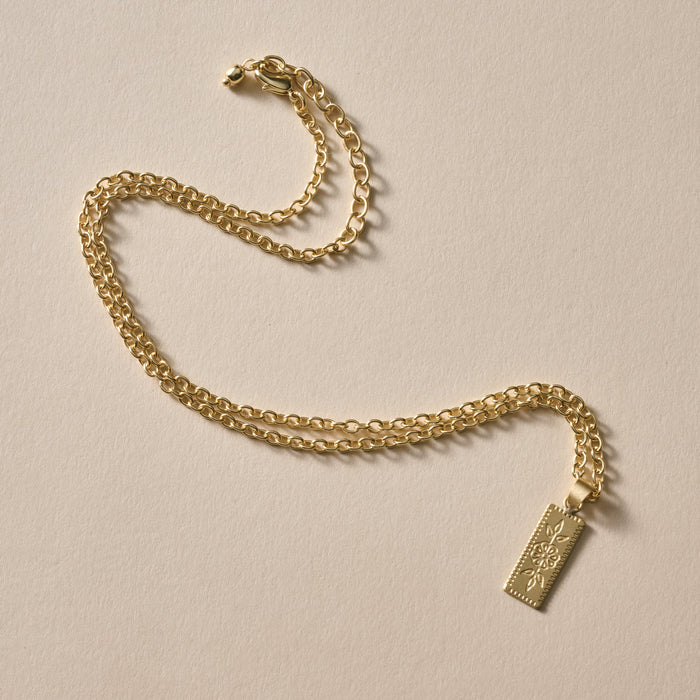 Arati Etched Floral Necklace 2