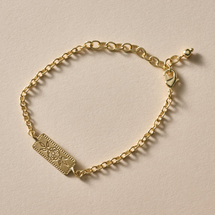 Arati Etched Floral Bracelet 2