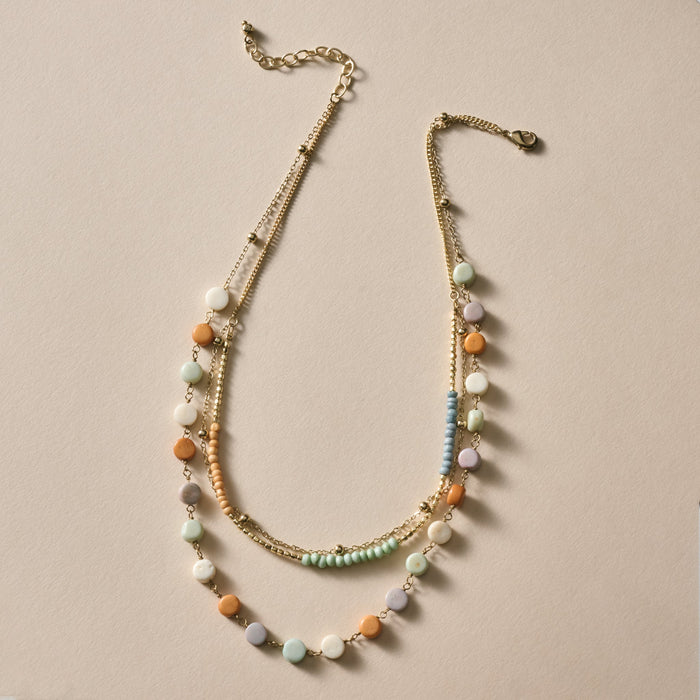Haddee Three Chain Bead Necklace 2