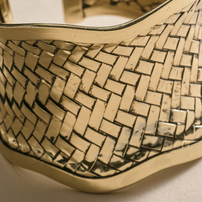 Devee Brass Woven Cuff Bracelet 3