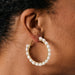 Reteele Pearl Bead Hoop Earrings thumbnail 3