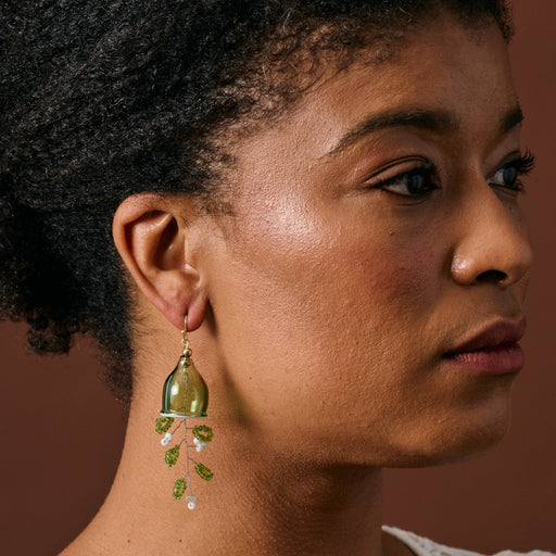 Kae Glass Globe Dangle Earrings