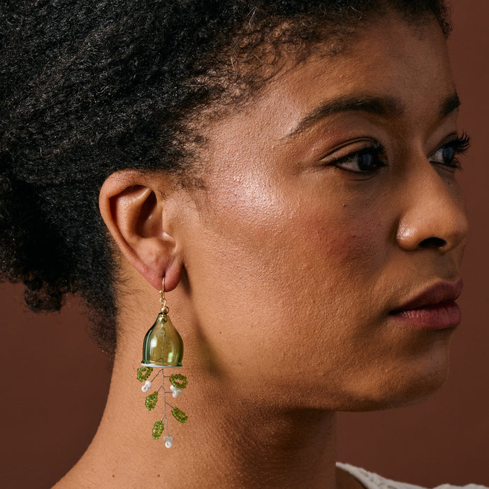 Kae Glass Globe Dangle Earrings 1