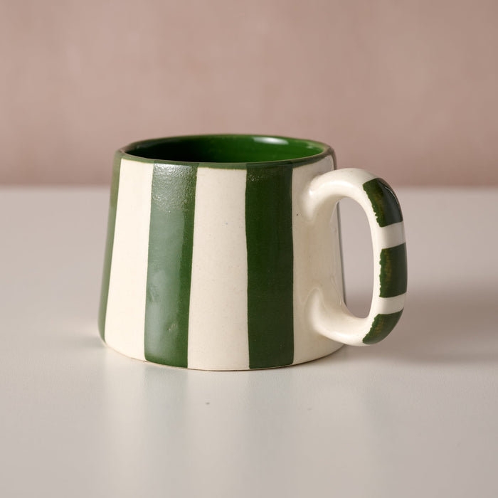 Kahda Striped Mug - Green 1