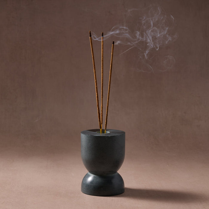 Maltee Palewa Stone Candle and Incense Holder 5