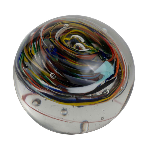 Multicolored Glass Paperweight