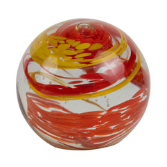 Fiery Glass Paperweight