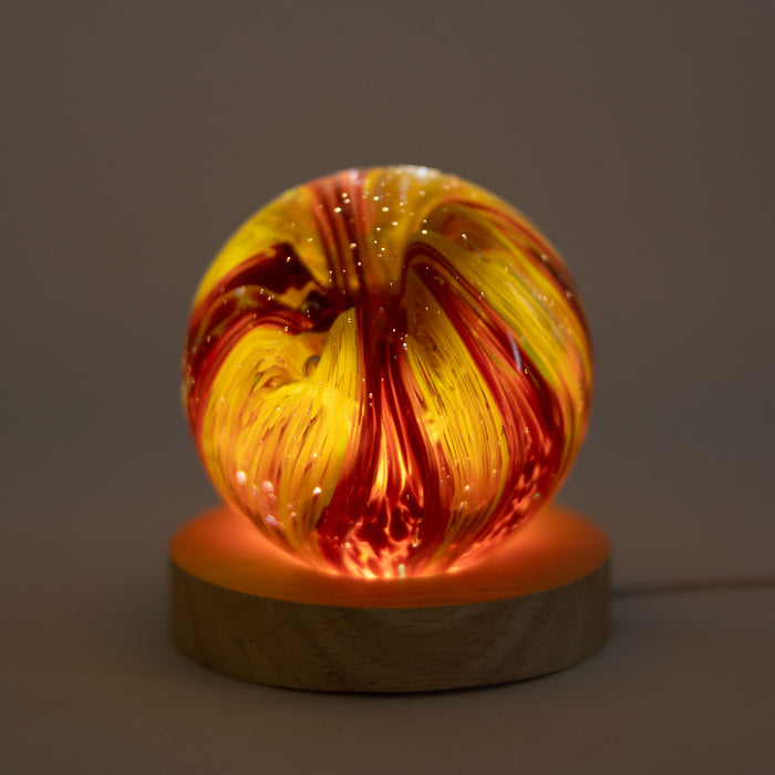 Fiery Glass Paperweight 4