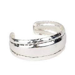 Edgy Cuff Silver Bracelet - Default Title (6828870)