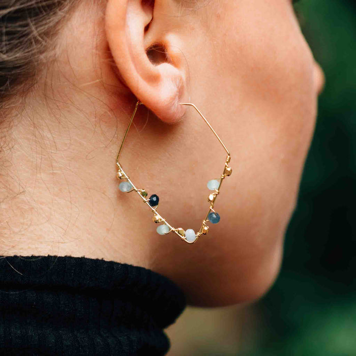 Constellation Diamond Hoop Earrings 2