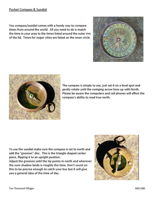 Pocket Compass & Sundial 4