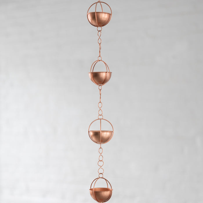Prava Copper Rain Chain - 7 ft 2