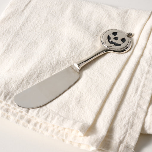 Kaddoo Silver Jack-O-Lantern Butter Knife