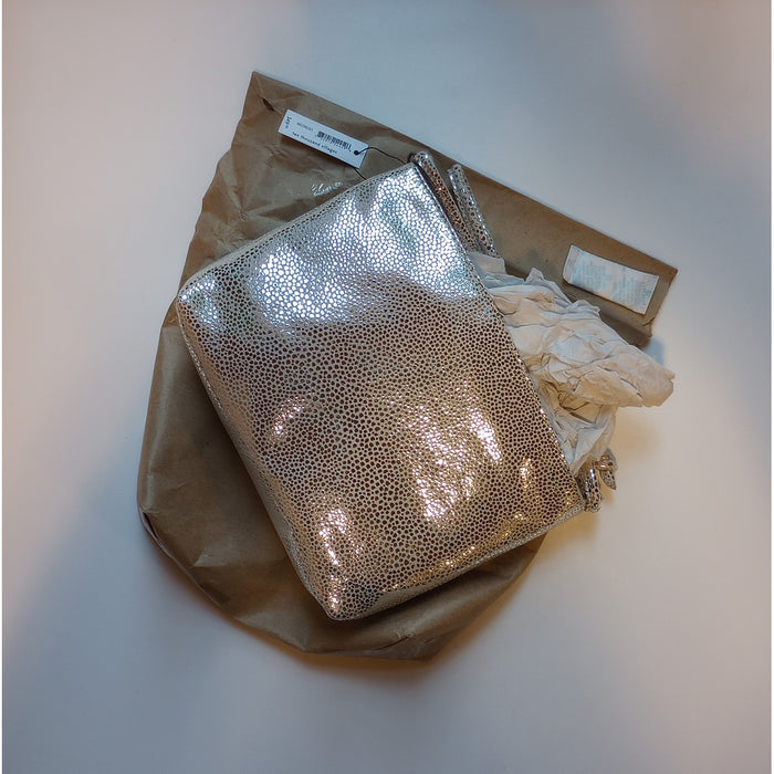 Tima Leather Crossbody Bag - Silver Metallic 9