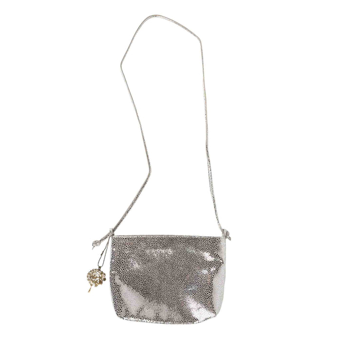 Tima Leather Crossbody Bag - Silver Metallic 1