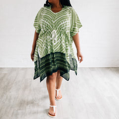 Diya Short Kaftan - Green