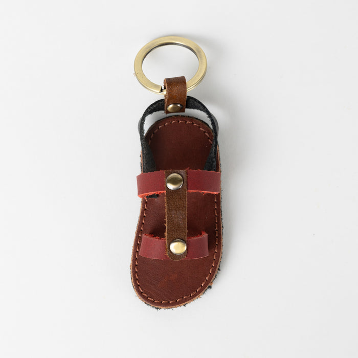 Chappal Mini Sandal Leather Keychain 3
