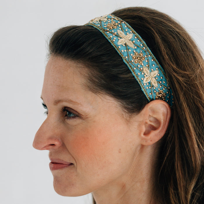 Patti Floral Beaded Headband 1