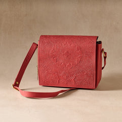 Kohra Embossed Leather Crossbody Bag